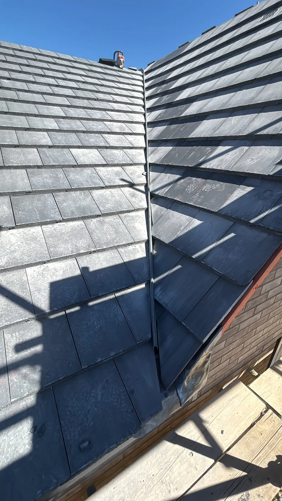 New slate roof valley detail